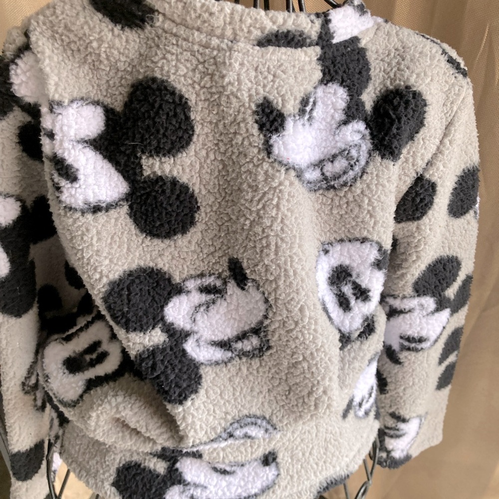 Soft grey and black Mickey Mouse Sweater, size Medium - Picture 2 of 3